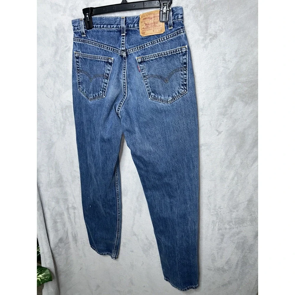 Vintage Levis 550 Jeans Mens 33x32 fits(30x31) Blue Relaxed Fit Y2K Made in USA